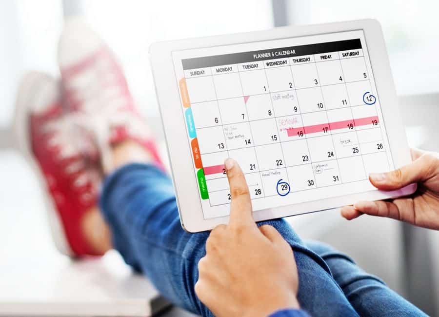 Use scheduling and calendars to create consistency