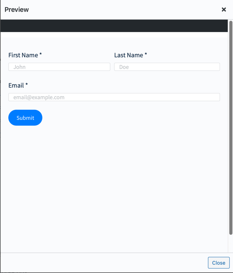 Groundhogg web form