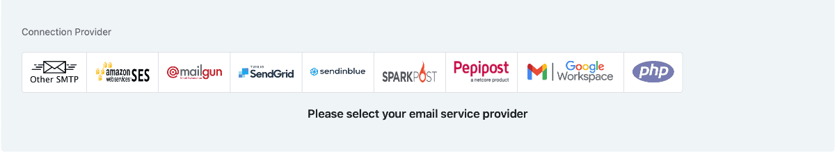 Select Email Service Provider