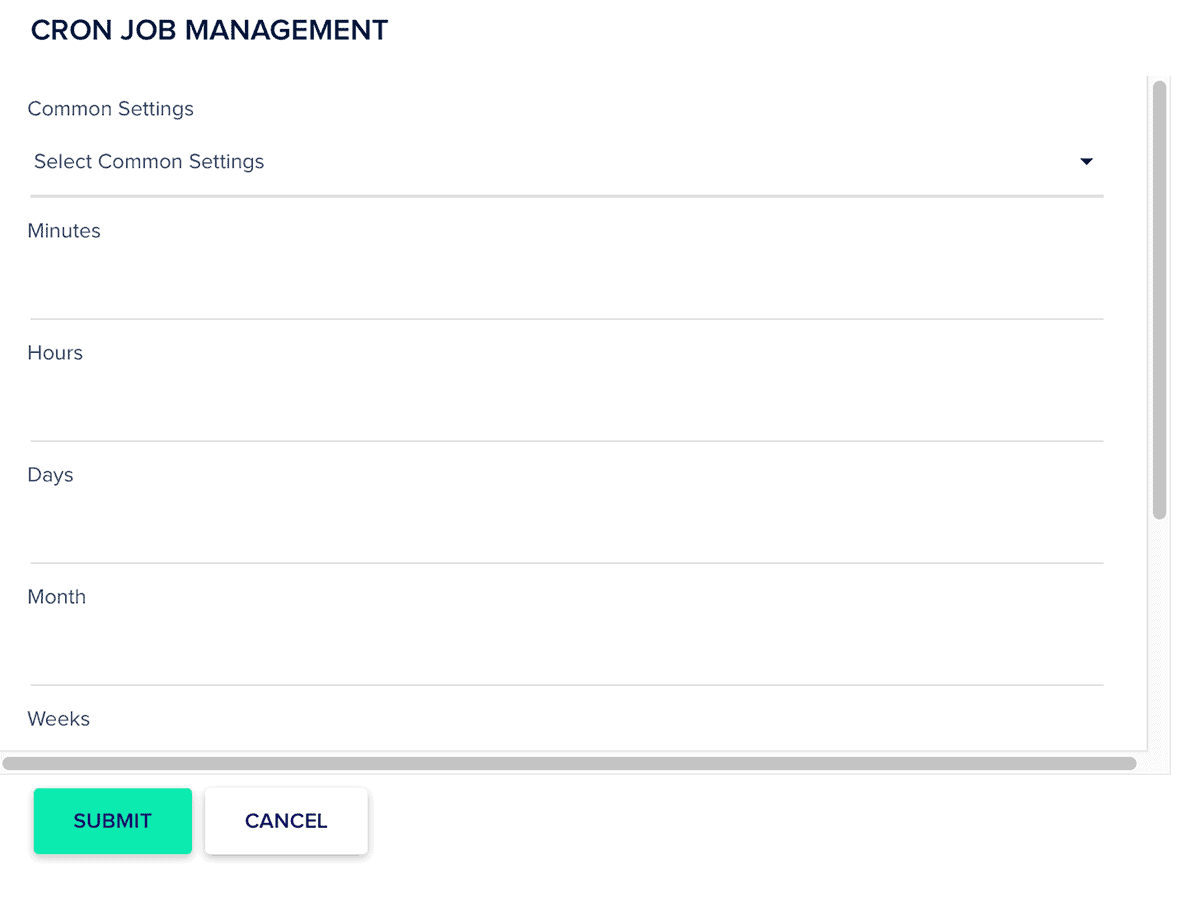 Cloudways Cron Job Management Common Settings