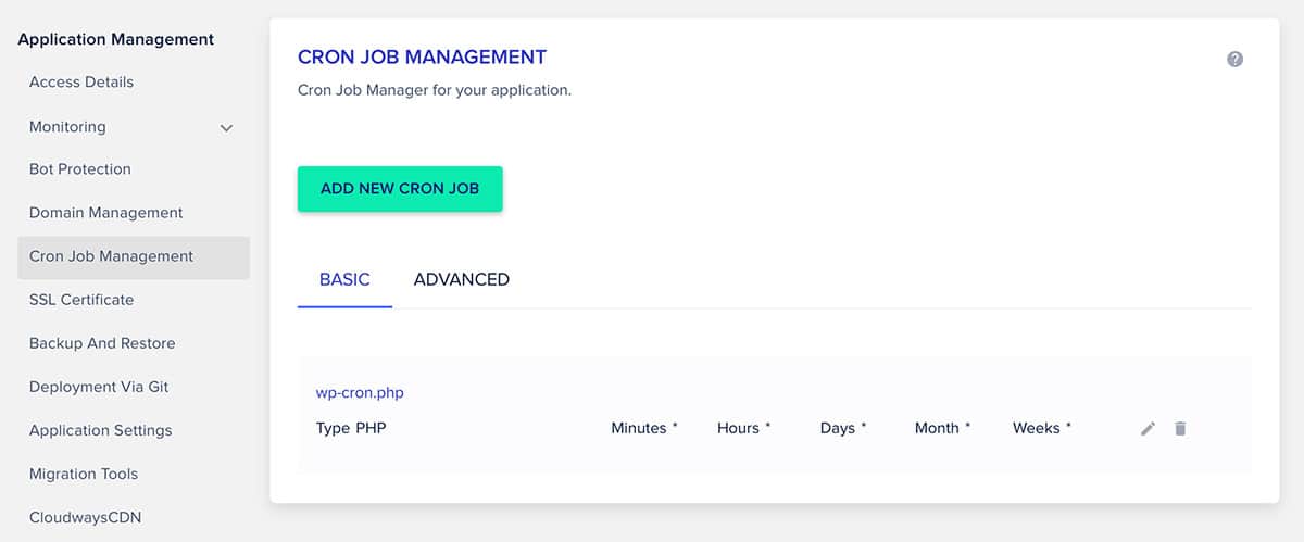 Cloudways Cron Job Management