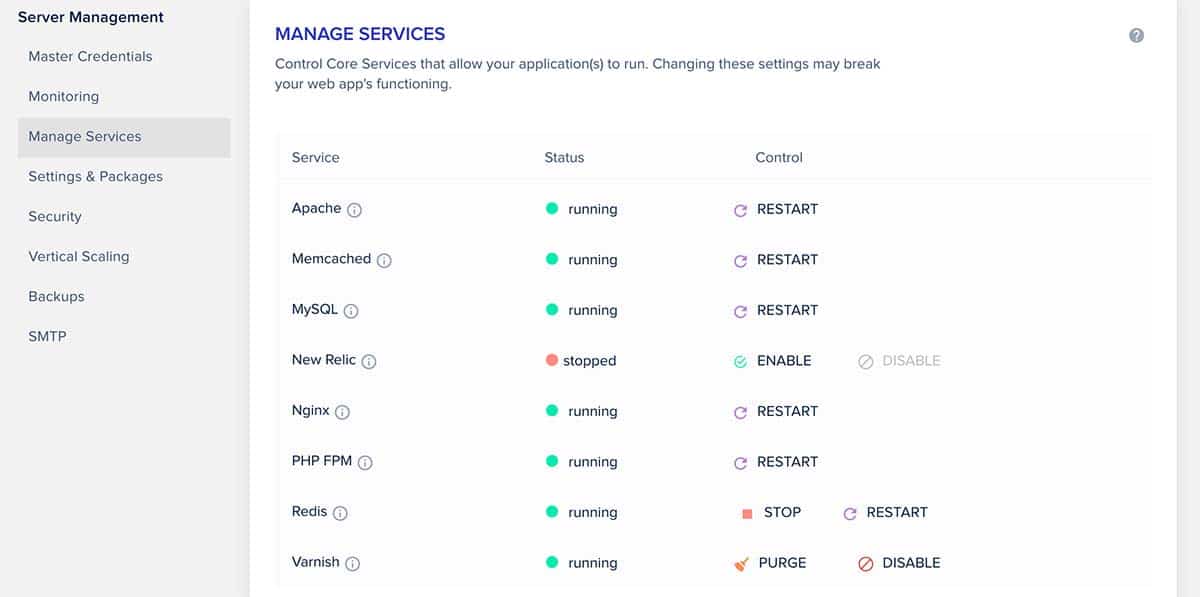 Redis - Manage Services