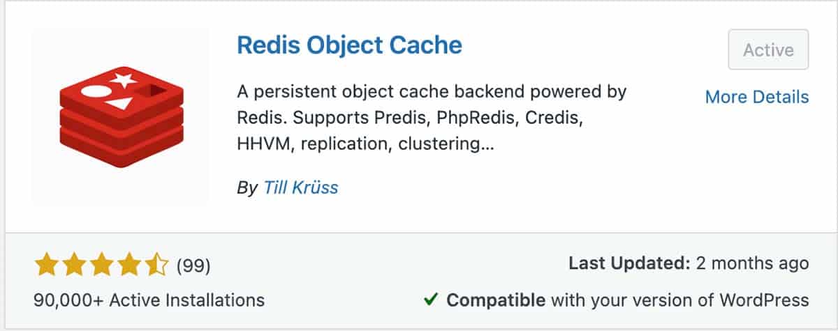 Redis Object Cache WordPress Plugin