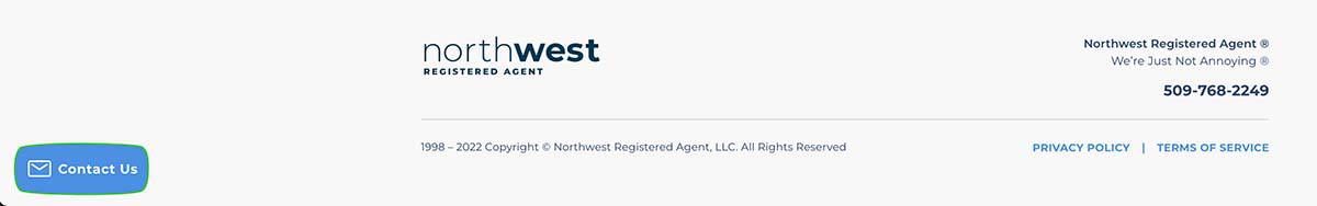 Northwest Registered Agent Footer