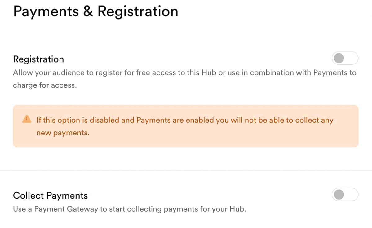 Searchie Hubs - Payments and Registration
