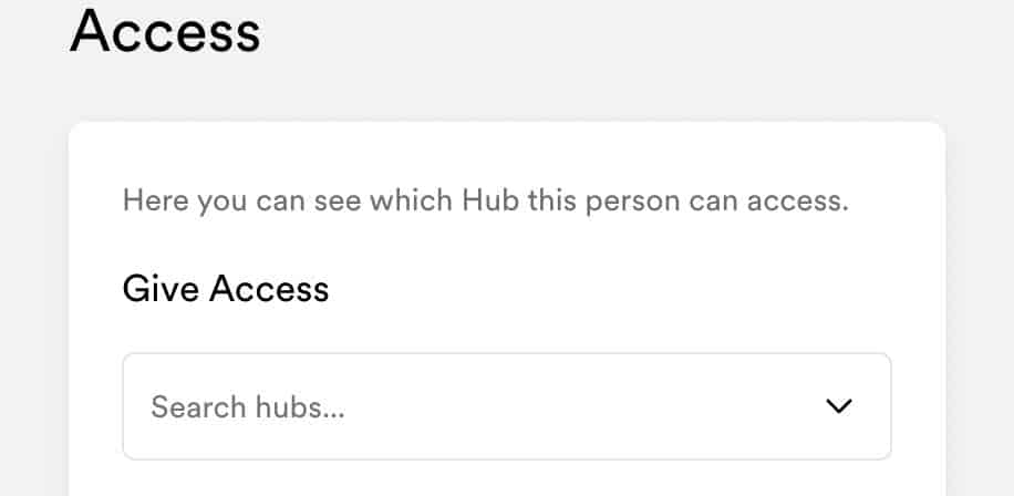 Searchie Hubs - Access