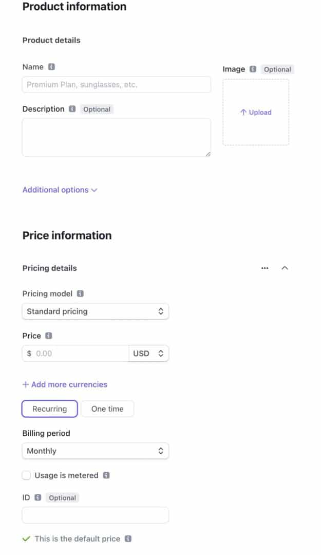 Stripe - Products and Prices