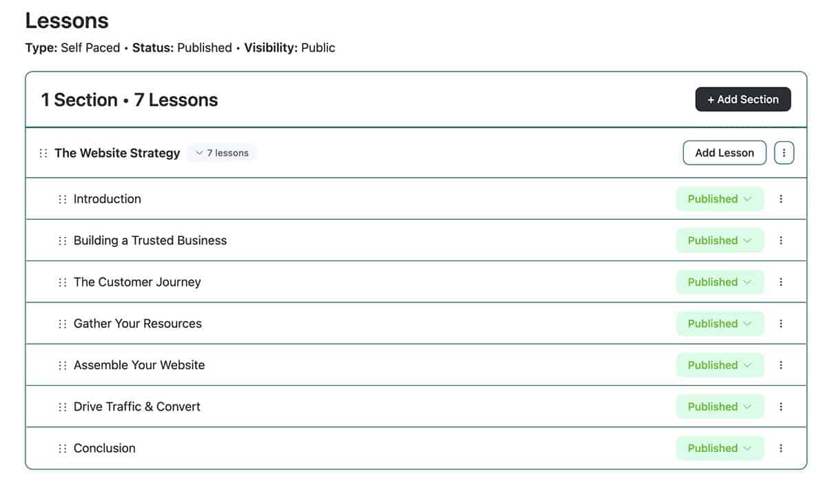 FluentCommunity Review - Lessons in a Course