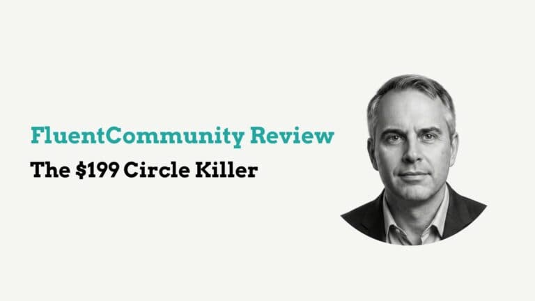 William Beem, CISSP, next to text describing FluentCommunity as a $199 alternative to Circle