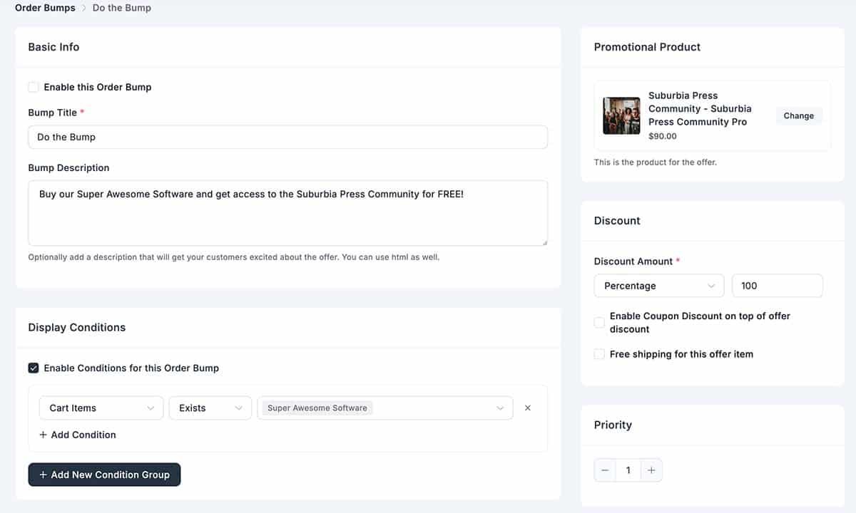FluentCart - Create Order Bump